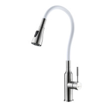 Смеситель Lemark Expert LM5082S-White для кухни с гибким изливом