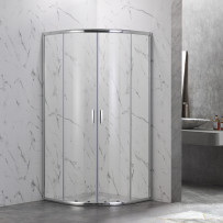 Душевой угол Veconi Rovigo RV-202B, 900x900x1900, черный, стекло прозрачное