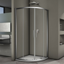 Душевой угол Veconi Rovigo RV-07, 1000x1000x1900, хром, стекло прозрачное
