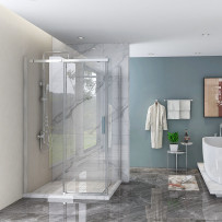 Душевой угол Veconi Rovigo RV-071, 1500х900х1950, хром, стекло прозрачное