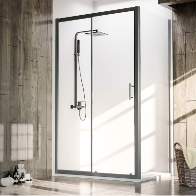 Душевой угол Veconi Rovigo RV-072B, 1200х1000х1900 черный, стекло прозрачное Душевой угол Veconi Rovigo RV-072B, 1200х1000х1900 черный, стекло прозрачное