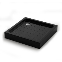 Душевой поддон Veconi Tezeo acrylic TZ-52B, 800x800x150, акрил, черный
