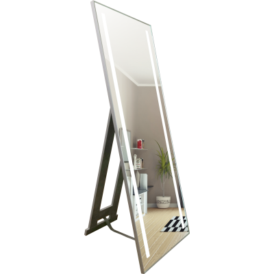 Зеркало напольное AZARIO Монреаль 600х1500 алюминиевый профиль, c подсветкой и диммером, выключатель-датчик на движение (LED-00002502)