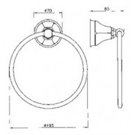 Полотенцедержатель кольцо Nicolazzi Teide 1485CR05