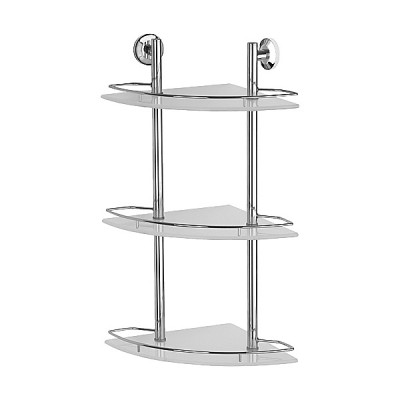 Полка с ограничителем 28 см тройная (стекло) FBS STANDARD STA 073