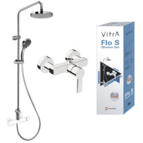 Набор VitrA Flo S A49234EXP с душевой стойкой и смесителем