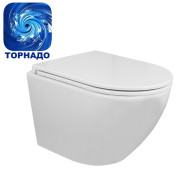 Унитаз подвесной Azario Градо/Grado Tornado AZ-0046-UQ3 безободковый с сидением микролифт Унитаз подвесной Azario Градо/Grado Tornado AZ-0046-UQ3 безободковый с сидением микролифт