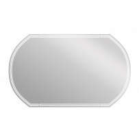 Зеркало для ванной LED 090 ДИЗАЙН/DESIGN 100x60 с подсветкой с антизапотеванием овальное