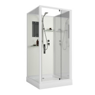 Душевая кабина Niagara Standart ST100/15Q/BK 100х100х200 квадрат, поддон 15см,распашная,проф.белый,без крыши