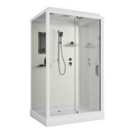 Душевая кабина Niagara Standart ST100/80/15Q 100х80х200 прямоугольник,поддон 15см,распашная,проф.белый,с крышей