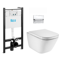 Инсталляция с унитазом Roca GAP с сиденьем микролифт.