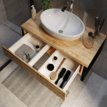 Тумба под раковину подвесная GRUNGE LOFT 100П 1в.я Дуб Вотан
