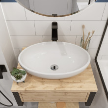 Тумба под раковину подвесная GRUNGE LOFT 60П 1в.я Дуб Вотан