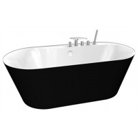Акриловая ванна BelBagno BB14-NERO/BIA