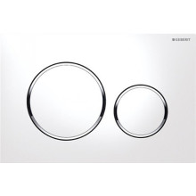 Кнопка слива инсталляций Geberit Sigma 20 115.882.KJ.1 пластик, белый/хром глянцевый