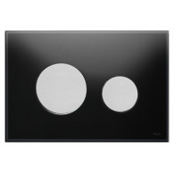 Кнопка слива инсталляций TECE Loop 9240655 черное стекло, кнопка хром матовый
