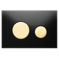 Кнопка слива инсталляций TECE Loop 9240658 черное стекло, кнопка золото
