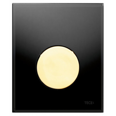 Кнопка смыва TECE Loop Urinal 9242658 черное стекло, кнопка золото