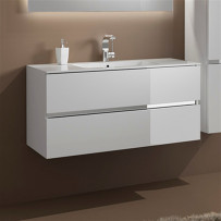 Тумба под раковину подвесная Sanvit Кубэ-2 75 белый глянец