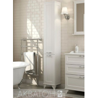 Пенал-шкаф Акватон Леон Н дуб белый 1A187903LBPS0