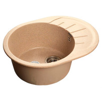Мойка из мрамора GranFest Rondo GF-R580L песочный