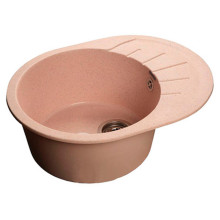 Мойка из мрамора GranFest Rondo GF-R580L светло-розовый