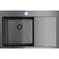 Мойка из нержавейки Omoikiri Akisame 78-GM-L вороненая сталь 4973099