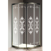 Душевой уголок Cezares Giubileo-R2-90 с узором, бронза