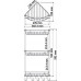 Полка Wasserkraft K-1233 3-ярусная, с крючками