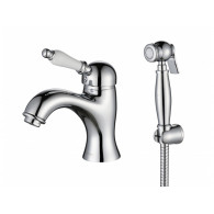 Смеситель для раковины с гигиеническим душем Aksy Bagno Biti-322-Chrome