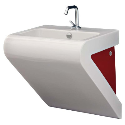 Раковина для ванной ArtCeram LaFontana LFL002 белая с красным