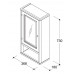 Шкаф для ванной Caprigo Джардин 360 BIANCO Alluminio R (пенал)