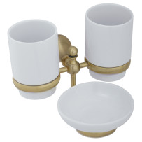 Стакан с мыльницей двойной Veragio Gialetta VR.GIL-6443.BR